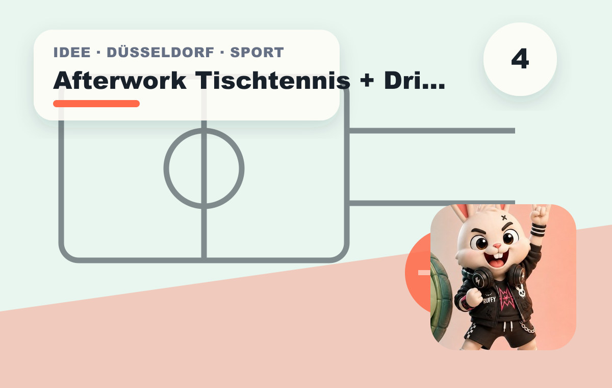 Illustration zu Afterwork Tischtennis + Drinks